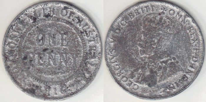 1916 Australia Penny made into Florin A001585
